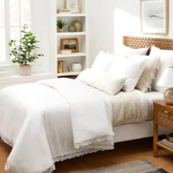 Threshold Other - Full/Queen Lace Border Cotton Slub Comforter Set Threshold designed w/Studio McG